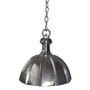 Casa Padrino H�ngeleuchte Silber  48 x H. 48 cm - Geriffelte Aluminium Kuppelleuchte 