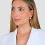 Casa Padrino Halskette Caramujo Wei� und Gr�n aus Vergoldetem Silber