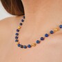 Casa Padrino Halskette Contas de Viana aus 19,2Kt Gold mit Lapislazuli
