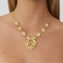 Casa Padrino Halskette K�nigin-Drache aus Vergoldetem Silber