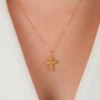 Casa Padrino Halskette Kreuz Contas de Viana aus 19,2Kt Gold