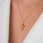 Casa Padrino Halskette Kreuz Contas de Viana aus 19,2Kt Gold