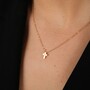Casa Padrino Halskette Kreuz aus 19,2Kt Gold mit Diamant