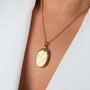Casa Padrino Halskette Mem�ria Oval aus Vergoldetem Silber