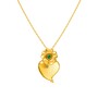 Casa Padrino Halskette Unabh�ngiges Herz aus 19,2Kt Gold mit Smaragd