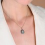 Casa Padrino Halskette Unsere Liebe Frau von F�tima Gekr�nte aus Sterlingsilber mit Markasit