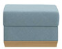 Casa Padrino Hocker Hellblau / Naturfarben 60 x 60 x H. 46 cm - Moderner Wohnzimmer Sitzhocker - Fu�hocker - Wohnzimmer M�bel