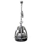 Casa Padrino Industrial Stil H�ngeleuchte Silber  39 x H. 56 cm - Metall Pendelleuchte mit Schutzkorb 