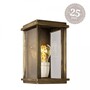 Casa Padrino Jugendstil Au�enwandleuchte 15 x 15 x H. 24 cm - Bronze - Nostalgische Wetterfeste Au�enleuchte