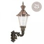 Casa Padrino Jugendstil Au�enwandleuchte 19 x 28 x H. 55 cm - Bronze - Nostalgische Wetterfeste Au�enleuchte