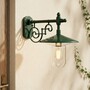 Casa Padrino Jugendstil Au�enwandleuchte 31 x 47 x H. 41 cm - Gr�n - Nostalgische Wetterfeste Au�enleuchte