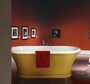 Casa Padrino Jugendstil Badewanne Gelb / Wei� 170 cm - Freistehende Retro Stil Badewanne