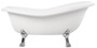 Casa Padrino Jugendstil Badewanne Wei� / Silber 168 cm - Freistehende Retro Stil Badewanne