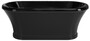 Casa Padrino Jugendstil Badewanne Schwarz 170 cm - Freistehende Retro Stil Badewanne