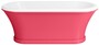 Casa Padrino Jugendstil Badewanne Rosa / Wei� 170 cm - Freistehende Retro Stil Badewanne