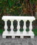 Casa Padrino Jugendstil Balustrade Wei� 100 x 25 x H. 66 cm - Massives Stein Gel�nder aus feinstem Beton - Garten & Terrassen Balustraden