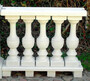 Casa Padrino Jugendstil Balustrade Wei� 100 x 25 x H. 85 cm - Massives Stein Gel�nder aus feinstem Beton - Garten & Terrassen Balustraden 