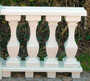 Casa Padrino Jugendstil Balustrade Wei� 100 x 25 x H. 86 cm - Massives Stein Gel�nder aus feinstem Beton - Prunkvolle Garten & Terrassen Deko 