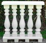 Casa Padrino Jugendstil Balustrade Wei� 100 x 25 x H. 101 cm - Massives Stein Gel�nder aus feinstem Beton - Garten & Terrassen Balustraden