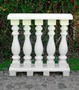 Casa Padrino Jugendstil Balustrade Wei� 100 x 25 x H. 101 cm - Massives Stein Gel�nder aus feinstem Beton - Garten & Terrassen Balustraden