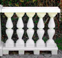 Casa Padrino Jugendstil Balustrade Wei� 100 x 25 x H. 84 cm - Massives Stein Gel�nder aus feinstem Beton - Garten & Terrassen Balustraden 