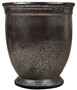 Casa Padrino Jugendstil Blumentopf Schwarz / Bronze  61 x H. 71 cm - Handgefertigter runder Terracotta Pflanzentopf - Garten & Terrassen Deko Accessoires