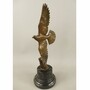 Casa Padrino Luxus Bronze Deko Skulptur Taube Bronze / Schwarz H. 39 cm