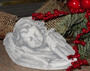 Casa Padrino Jugendstil Deko Skulptur Engel Grau 13 x 9 x H. 7 cm - Elegante Deko Stein Figur - Wohnzimmer Deko - Garten Deko - Barock & Jugendstil Deko Accessoires