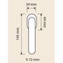 Casa Padrino Luxus Barock Fensterklinke mit Kristallglas Gold 14,5 cm - Prunkvoller Fenstergriff - Barock Deko Accessoires - Made in Italy
