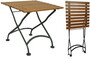 Casa Padrino Jugendstil Garten Beistelltisch Braun / Schwarz 50 x 50 x H. 48 cm - Klappbarer Garten Beistelltisch - Barock & Jugendstil Gastronomie & Garten M�bel