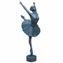 Casa Padrino Jugendstil Garten Deko Messing Skulptur Ballerina Blau H. 170 cm 