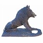 Casa Padrino Garten Deko Messing Skulptur Wildschwein Antik Bronze 130 cm 