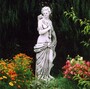 Casa Padrino Jugendstil Garten Deko Stein Skulptur Dame Grau H. 130 cm