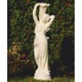 Casa Padrino Jugendstil Garten Deko Skulptur Frau Sandfarben H. 95 cm