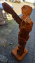 Casa Padrino Jugendstil Garten Deko Skulptur Rost 46 x 70 x H. 97 cm - Elegante Garten Deko Metall Figur - Barock & Jugendstil Garten Deko Accessoires - Garten Deko Metall Skulpturen