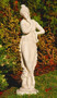 Casa Padrino Jugendstil Garten Deko Skulptur Dame Sandfarben H. 67 cm - Elegante Garten Deko Stein Figur - Barock & Jugendstil Garten Deko Accessoires 