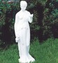 Casa Padrino Jugendstil Garten Deko Skulptur Frau Wei� H. 80 cm - Made in Italy 