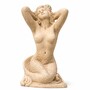 Casa Padrino Jugendstil Garten Deko Skulptur Meerjungfrau Beige H. 57 cm 
