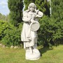 Casa Padrino Jugendstil Garten Deko Stein Skulptur Frau Grau H. 185 cm