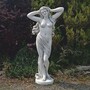 Casa Padrino Jugendstil Garten Deko Skulptur Frau Grau H. 150 cm - Garten Figur
