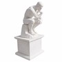 Casa Padrino Jugendstil Garten Marmor Skulptur mit Marmor Sockel Wei� H. 165 cm - Garten Deko Figur