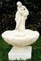 Casa Padrino Jugendstil Gartenbrunnen Frau mit Krug gie�t Wasser Wei� / Beige  92 x H. 133 cm - Barock & Jugendstil Gartendeko Brunnen 