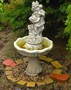 Casa Padrino Jugendstil Gartenbrunnen Kinder & Trauben Grau  46 x H. 97 cm - Barock & Jugendstil Brunnen - Gartendeko  