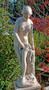 Casa Padrino Jugendstil Gartendeko Skulptur Grau H. 120 cm - Garten Deko Figur - Garten & Terrassen Deko Accessoires