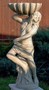 Casa Padrino Jugendstil Gartendeko Statue M�dchen mit Blumentopf 46 x 32 x H. 116 cm - Dekorative Garten Skulptur - Special! 