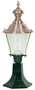Casa Padrino Jugendstil Garten Stehleuchte Gr�n / Kupfer  19 x H. 56 cm - Gartenlaterne - Gartenleuchte - Nostalgische Garten Beleuchtung - Nostalgische Garten Leuchten 