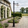 Casa Padrino Jugendstil Gartenlaterne 31 x H. 250 cm - Gr�n - Nostalgische Wetterfeste Au�enleuchte