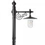 Casa Padrino Jugendstil Gartenlaterne 31 x H. 250 cm - Schwarz - Nostalgische Wetterfeste Au�enleuchte