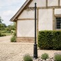 Casa Padrino Jugendstil Gartenlaterne 31 x H. 250 cm - Schwarz - Nostalgische Wetterfeste Au�enleuchte