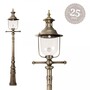 Casa Padrino Jugendstil Gartenlaterne 47 x 32 x H. 226 cm - Bronze - Nostalgische Wetterfeste Au�enleuchte 